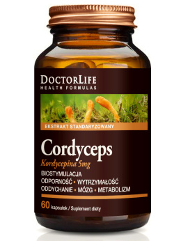 Doctor Life Cordyceps Kordycepina 5mg, 60 kapsułek