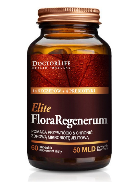 Flora Regenerum Elite Pomaga przywrócić & Chronić zdrową mikrobiotę jelitową | 60 kapsułek | Doctor Life