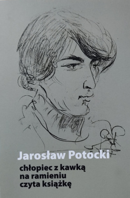 Chłopiec z kawką na ramieniu czyta książkę - Jarosław Potocki