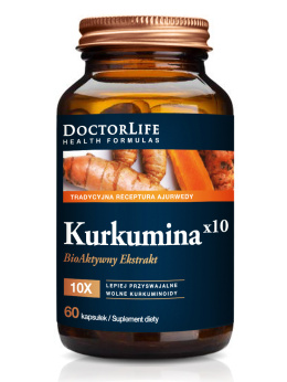 Doctor Life Kurkumina x10 Bioaktywny ekstrakt 500mg 60 kapsułek