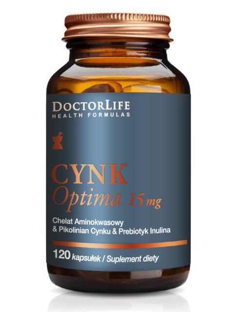 CYNK Optima Chelat aminokwasowy cynku plus pikolinian cynku 15mg | 120 kapsułek | Doctor Life