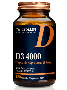 D3 4000 Wsparcie odporności & Kości | 120 kapsułek | Doctor Life