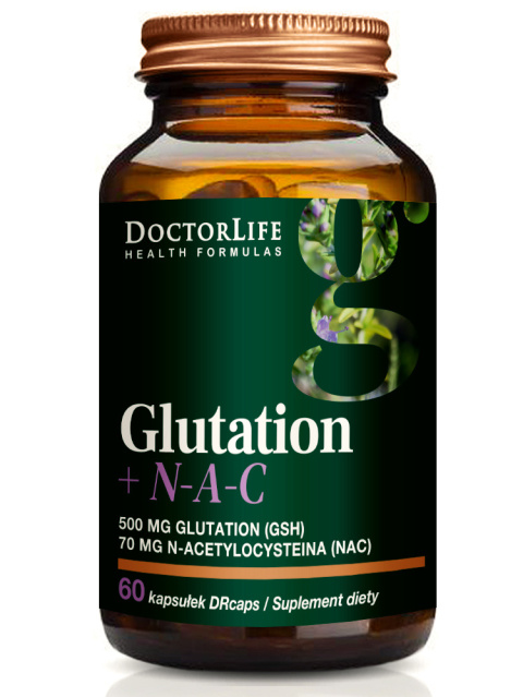 Glutation + NAC 500mg Glutation 70mg NAC | 60 kapsułek | Doctor Life