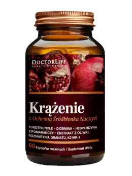 KRĄŻENIE z Ochroną Śródbłonka Naczyń, Promuje Ochronę przed zapaleniem naczyń krwionośnych 60 kapsułek