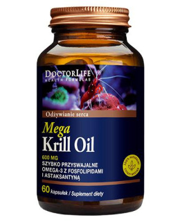 Mega Krill Oil Odżywianie serca | 60 kapsułek | Doctor Life