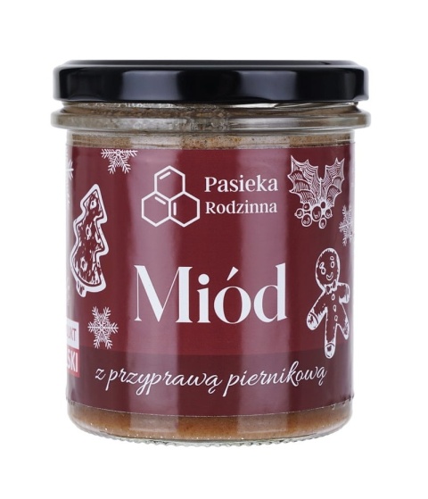 Miód z przyprawą piernikową 410g Pasieka Rodzinna