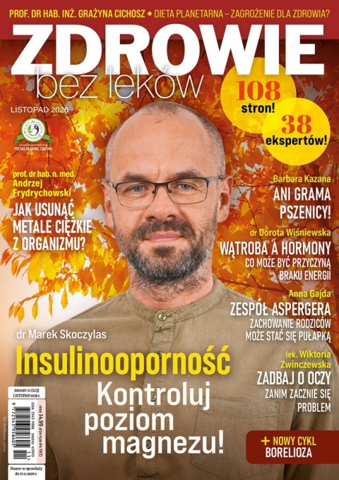 Okładka magazynu "Zdrowie bez leków" wydanie listopad 2026.