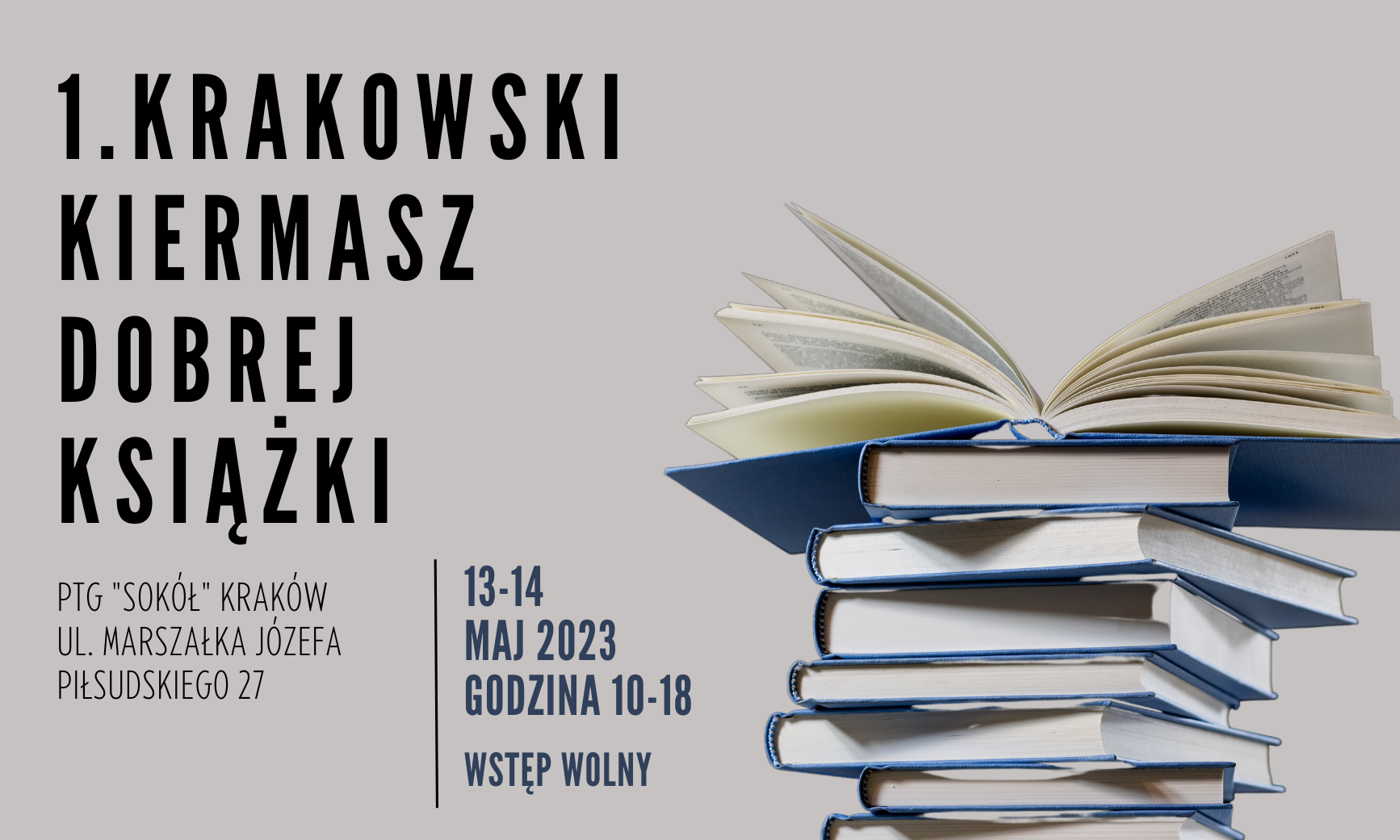 1. Krakowski Kiermasz Dobrej Książki - 13/14 maja 2023